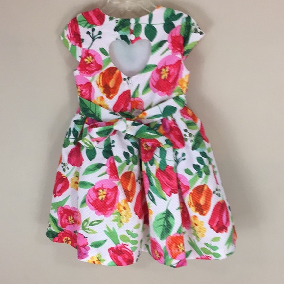 Nanette Girls Summer Floral  Party Dress Size 4 - Picture 3 of 16